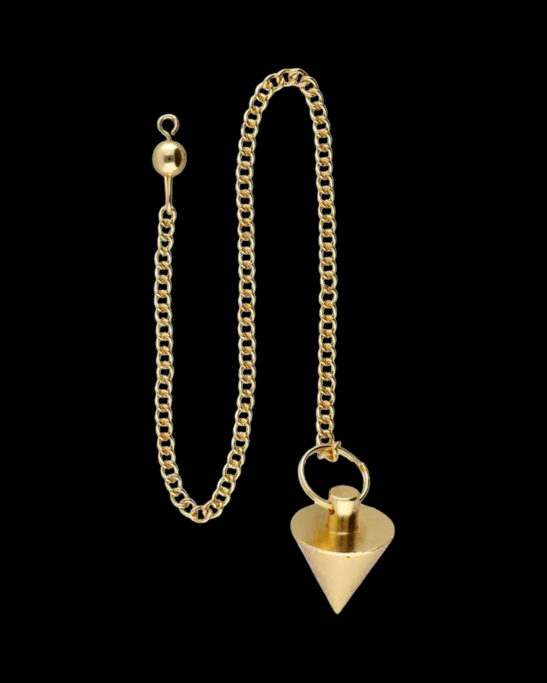 Pendule conique en bronze doré