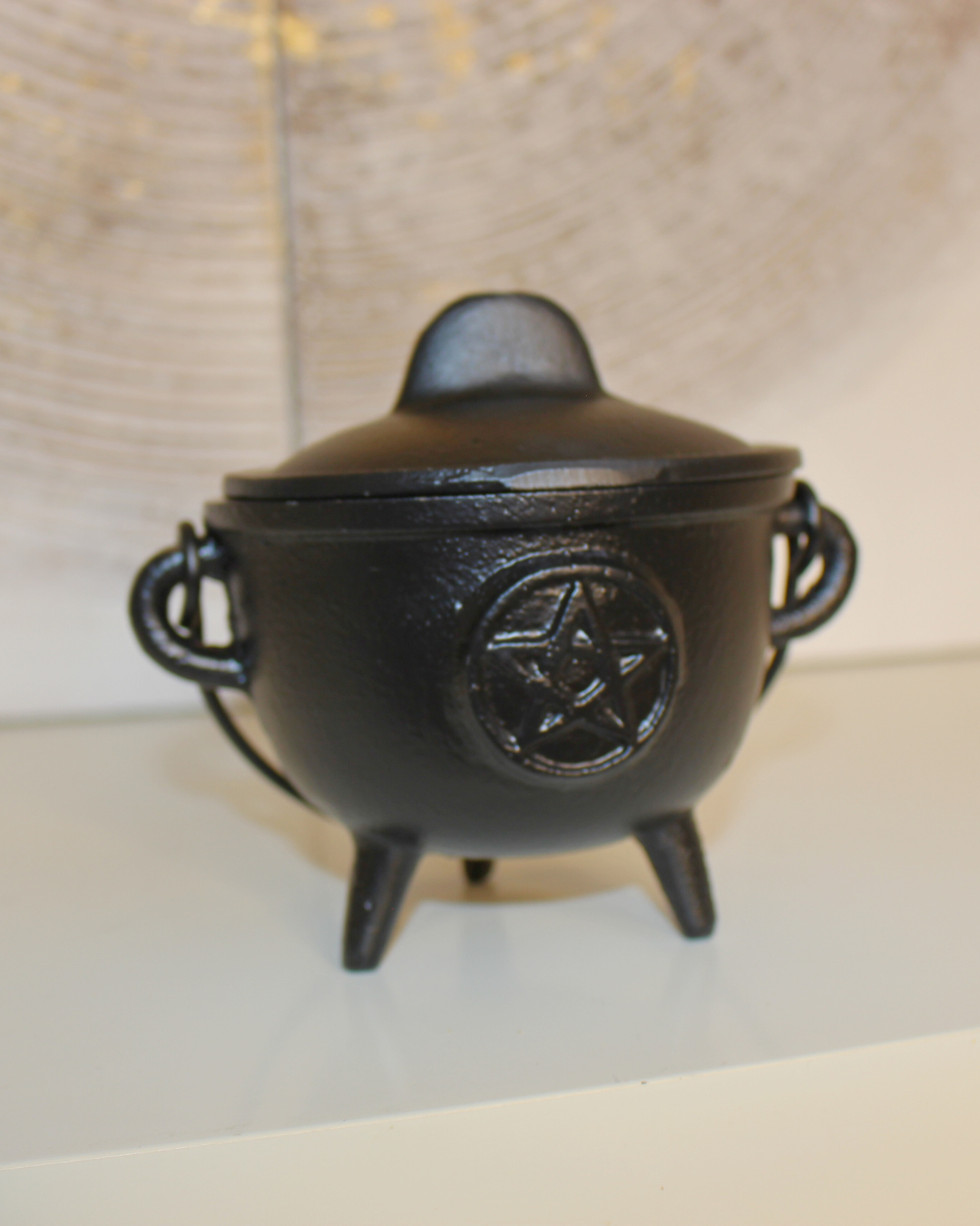 Chaudron pentacle en fonte 13 cm