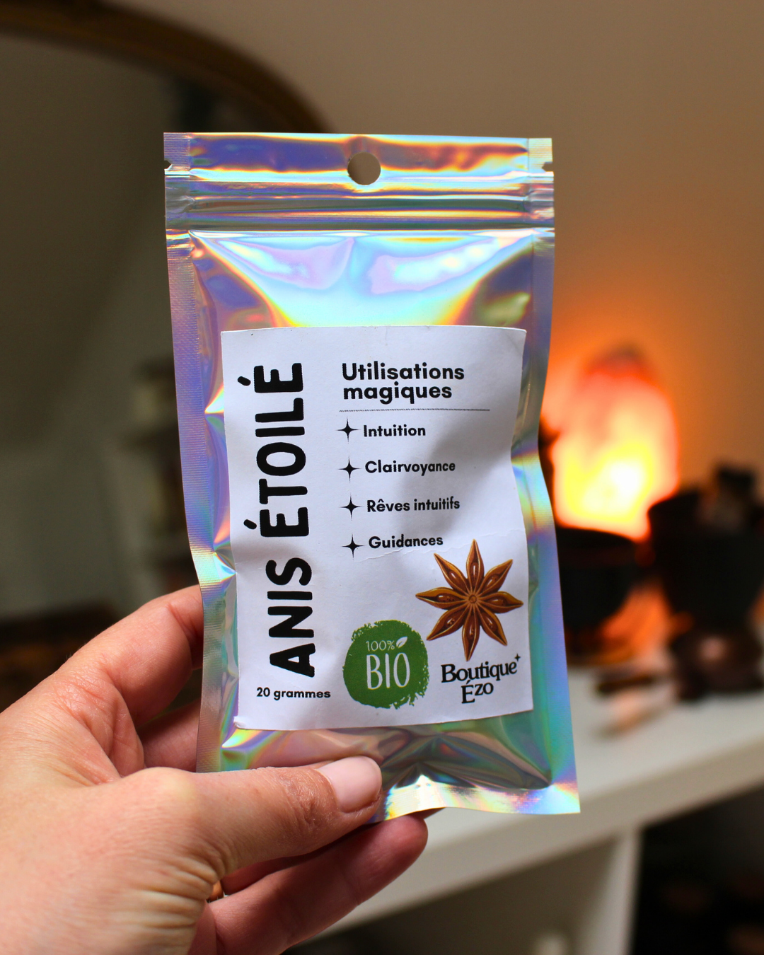 Anis étoilé bio (badiane), 15g / 20g / 30g. Épice sacrée en étoile. Idéal rituels de clairvoyance, rêves intuitifs, divination et ouverture du troisième œil.