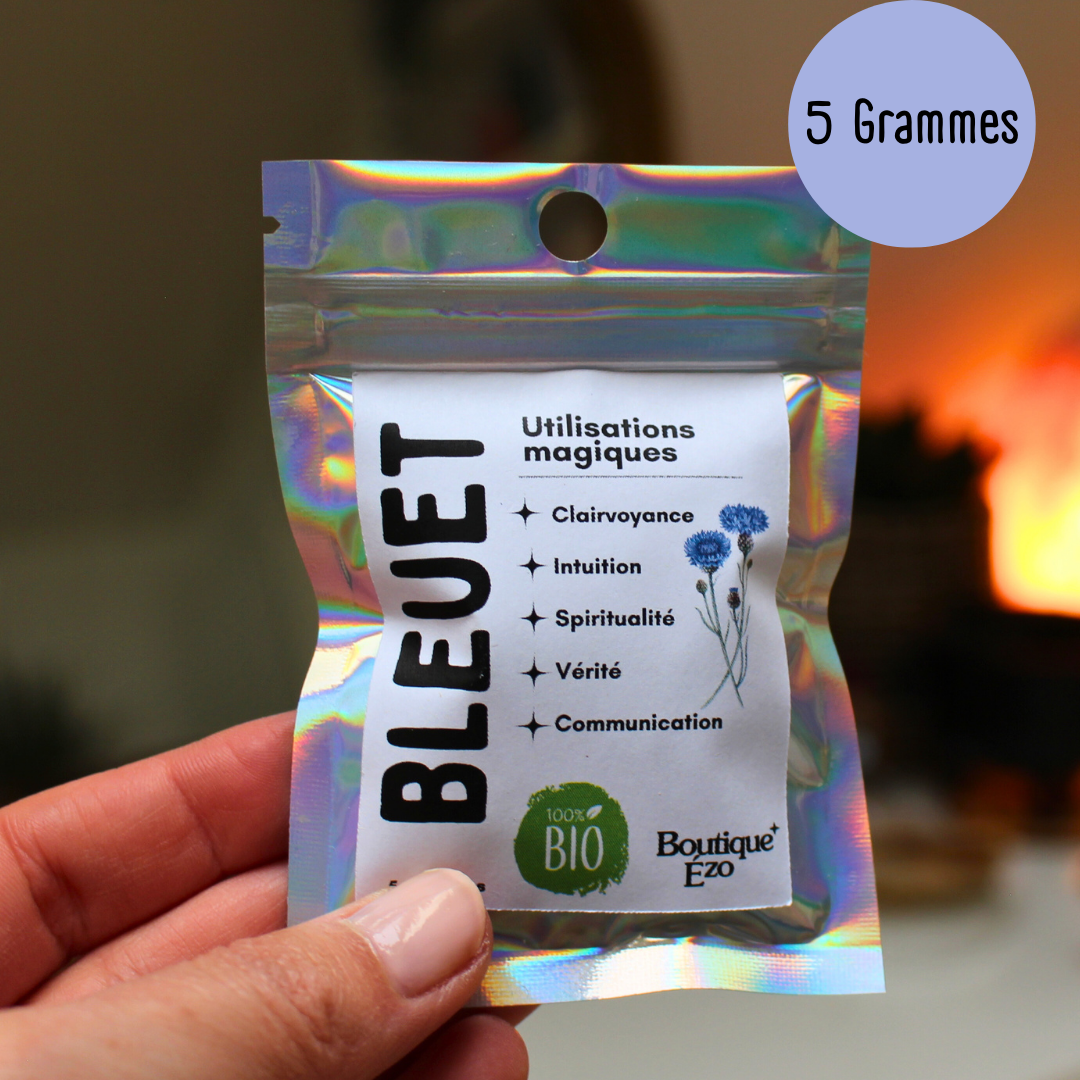 Fleurs de bleuet bio séchées de France, 5g / 10g / 15g. Idéal rituels de clairvoyance, intuition, éveil spirituel et communication sincère. Troisième œil.