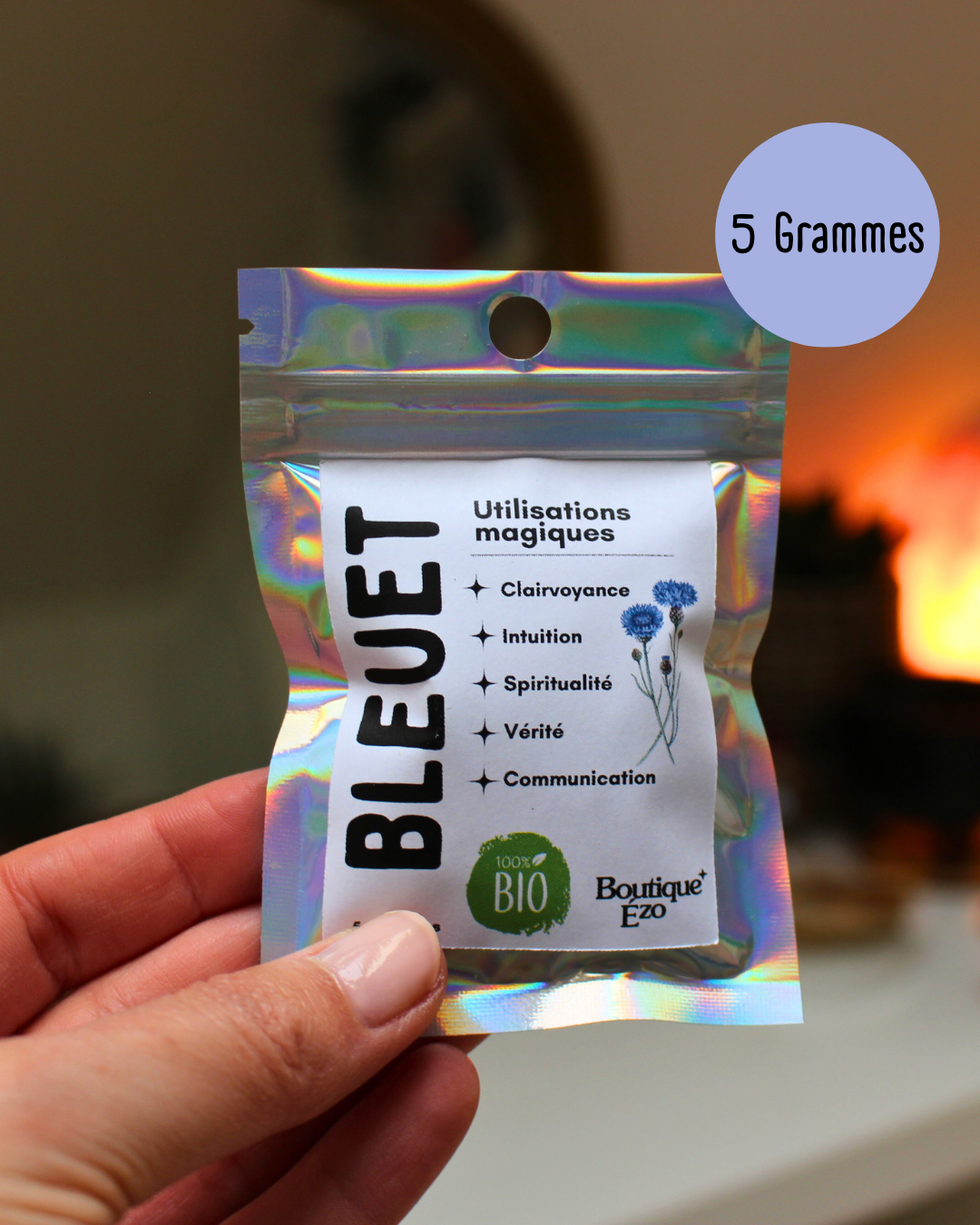 Fleurs de bleuet bio séchées de France, 5g / 10g / 15g. Idéal rituels de clairvoyance, intuition, éveil spirituel et communication sincère. Troisième œil.
