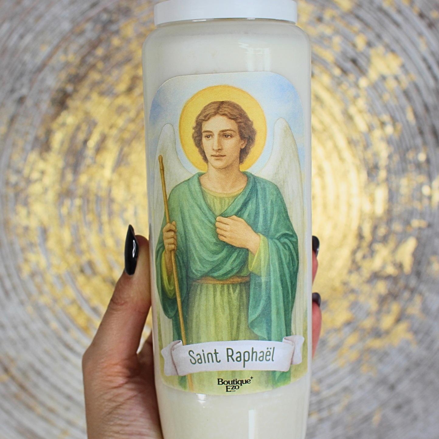 Guérison du corps et de l’âme, guidance spirituelle, paix intérieure
Allumez cette bougie de neuvaine à Saint Raphaël Archange pour lui confier vos intentions de guérison physique, émotionnelle ou spirituelle. Messager de Dieu, il est invoqué pour recevoir un soutien divin face à la maladie ou pour demander la guérison des blessures du cœur.