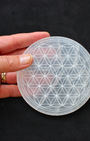 Disque en sélénite gravé de la Fleur de Vie, un outil énergétique puissant conçu pour harmoniser et recharger vos pierres, pendules et objets spirituels.
La sélénite, reconnue pour sa vibration élevée et sa capacité d’auto-purification, diffuse une énergie douce, apaisante et lumineuse.
Le symbole sacré de la Fleur de Vie, gravé amplifie les propriétés de la sélénite, favorisant l’élévation spirituelle, l’harmonie et l’équilibre énergétique.
Parfait pour votre espace sacré, votre autel ou vos rituels.