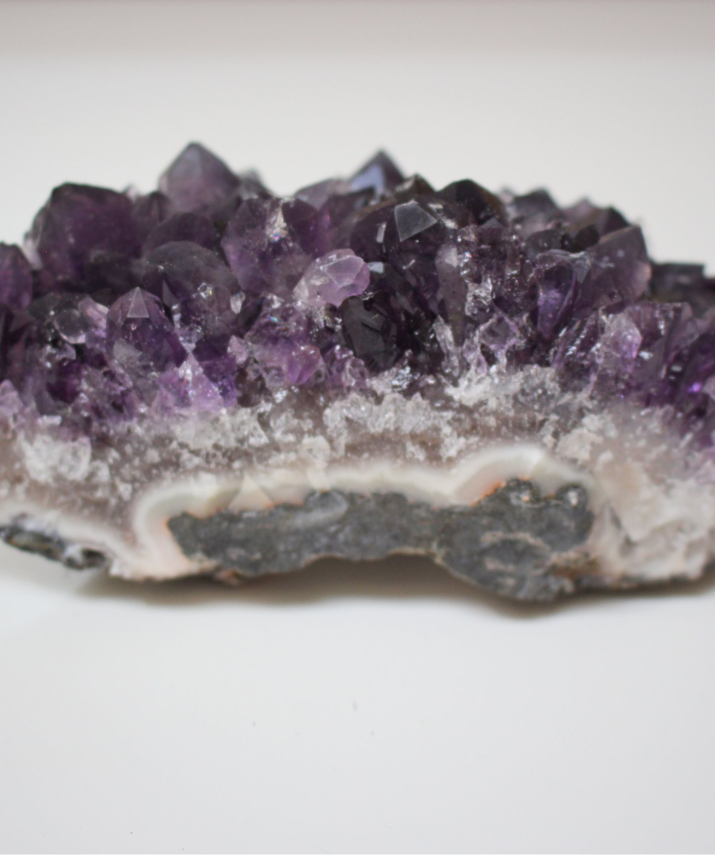 Cette magnifique druse d’améthyste naturelle de 454 grammes provient des mines familiales d’Uruguay, réputées pour offrir les cristaux les plus intenses et les plus purs du monde. Sélectionnée pour sa qualité exceptionnelle AA, cette pièce présente un violet profond. Non traitée, 100 % naturelle, elle a été extraite dans des conditions respectueuses de l’humain et de l’environnement. Elle convient aussi bien à la lithothérapie qu’à la méditation ou encore à la décoration et la diffusion de ses énergies dans