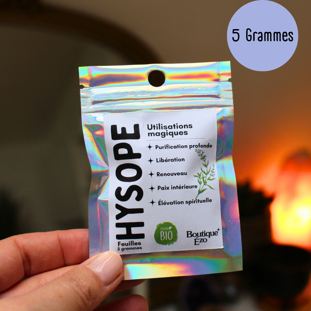 Idéale pour les rituels de purification, l’hysope accompagne vos pratiques de méditation, de purification et de renouveau énergétique.