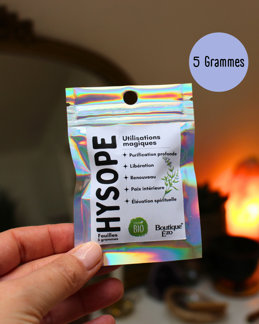 Idéale pour les rituels de purification, l’hysope accompagne vos pratiques de méditation, de purification et de renouveau énergétique.
