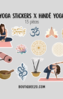 Ce lot de 13 stickers holographiques illustrés autour de l’univers du yoga est né d’une belle collaboration entre Boutique Ezo et Hinde yoga.