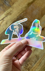 Ce lot de 13 stickers holographiques illustrés autour de l’univers du yoga est né d’une belle collaboration entre Boutique Ezo et Hinde yoga.