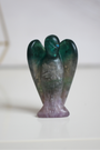 Ce petit ange de 5 cm, sculpté à la main dans une fluorine multicolore naturelle de qualité A, séduit par ses teintes envoûtantes allant du violet au vert . Chaque pièce est unique, avec des bandes ou dégradés translucides caractéristiques de cette pierre aux propriétés harmonisantes. Symbole de protection douce et de clarté mentale, cet ange en fluorine est parfait pour apaiser l’esprit ou accompagner la concentration