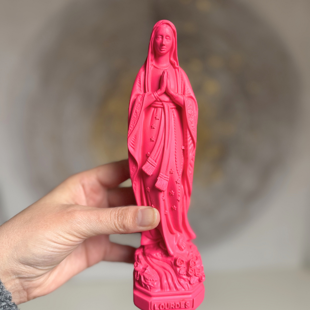 Statuette Vierge Marie 20cm en résine, peinte main en Espagne. 