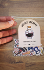 Apportez une touche de magie à votre quotidien avec ce lot  de 15 stickers witchy holographiques artisanaux