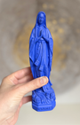 Statuette Vierge Marie 20cm en résine, peinte main en Espagne.  bleu klein Idéal autel, prière et décoration sacrée.